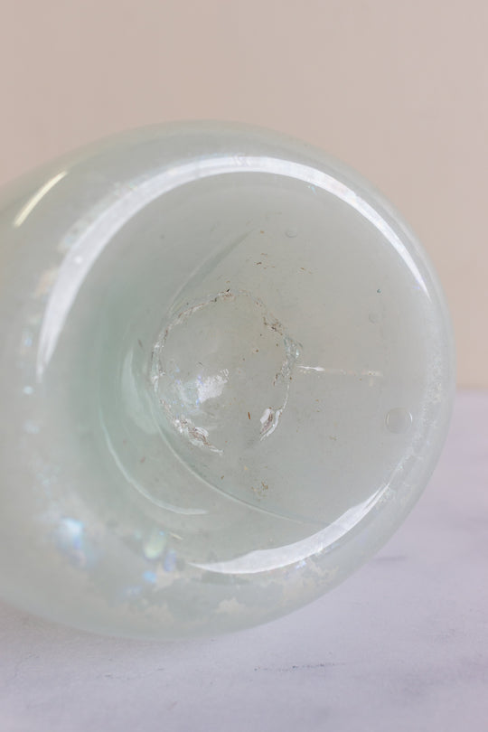 19th century blown glass lamb feeding bottle