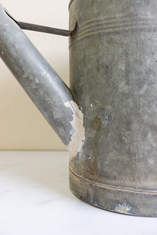 vintage French zinc watering can