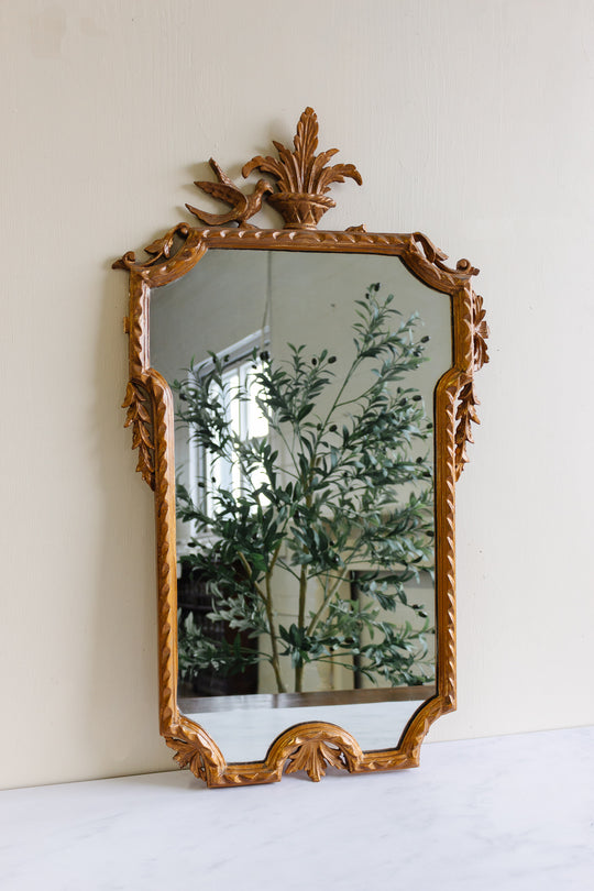 antique French gilt wood Louis XV mirror