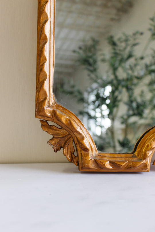 antique French gilt wood Louis XV mirror