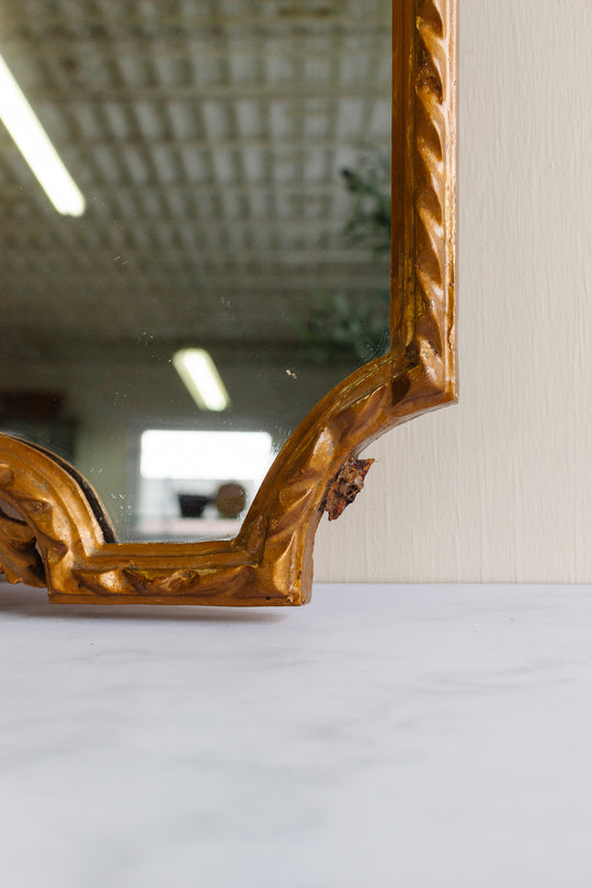 antique French gilt wood Louis XV mirror