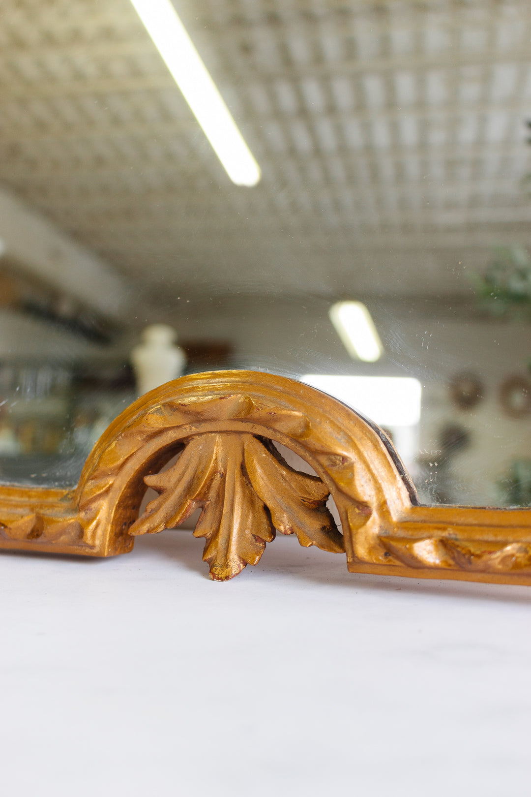 antique French gilt wood Louis XV mirror