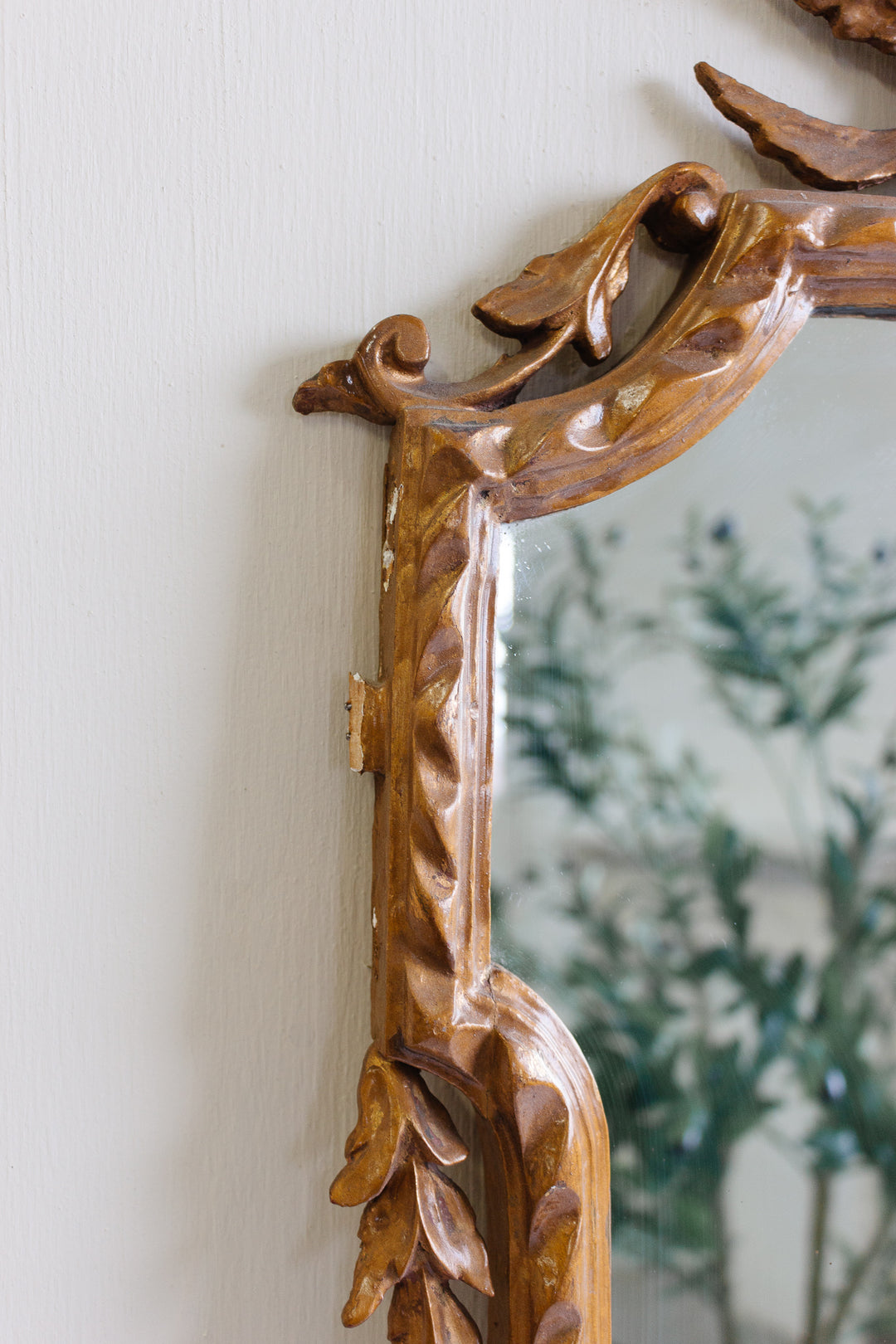 antique French gilt wood Louis XV mirror