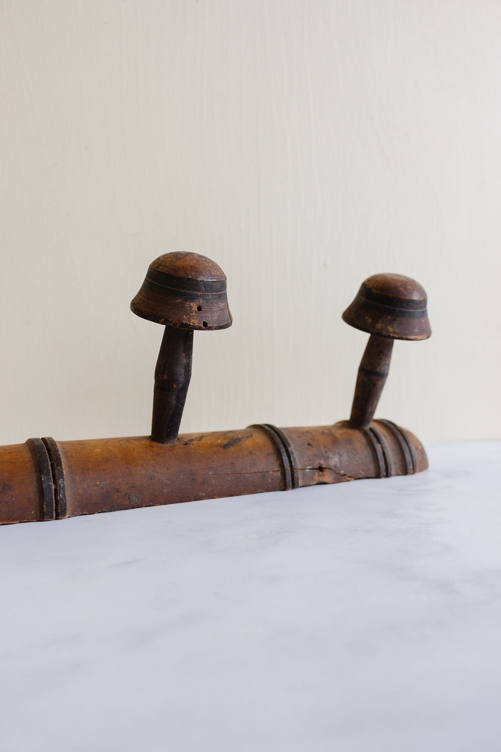 antique French faux bamboo portemanteau