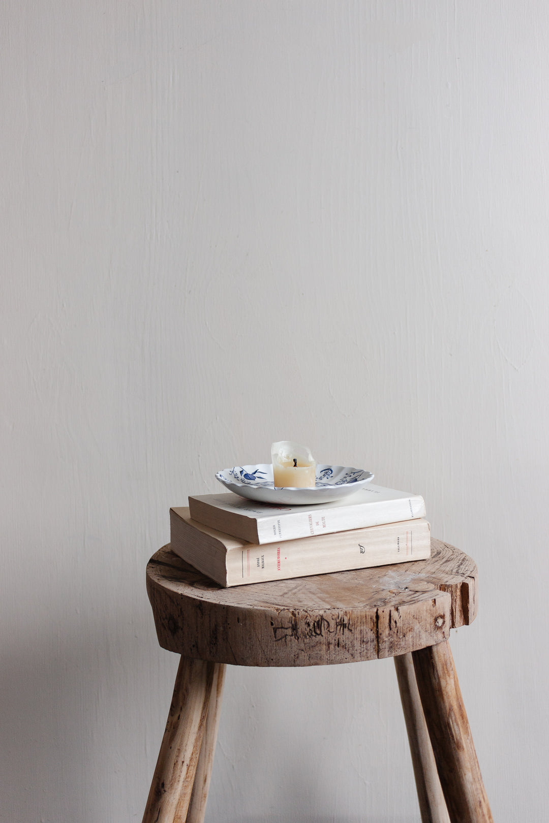 vintage french brutalist stool