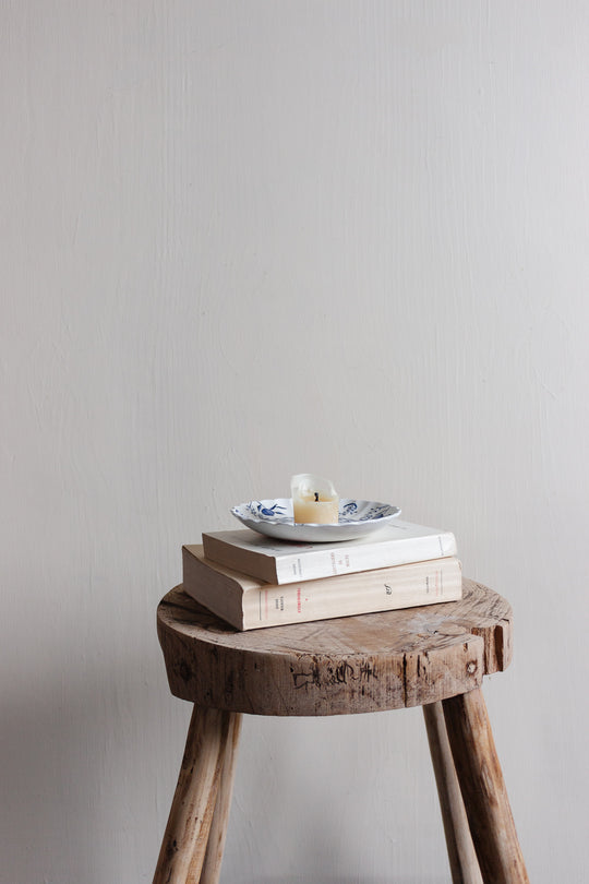 vintage french brutalist stool