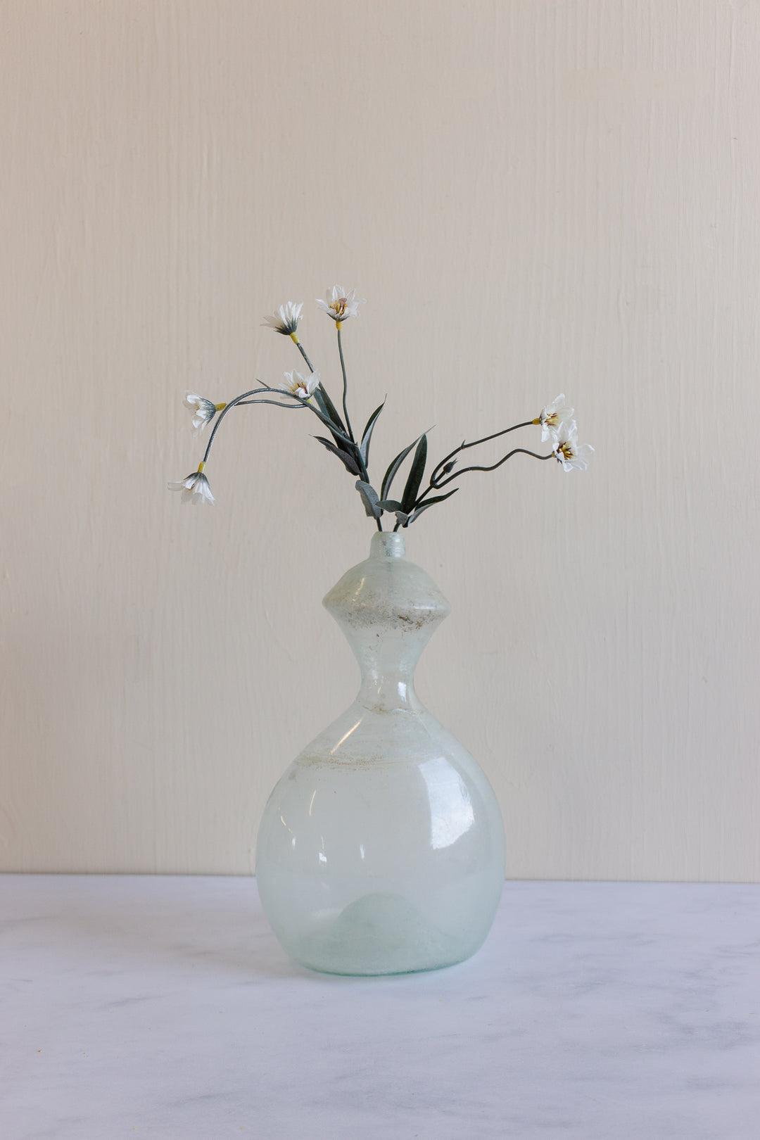 19th century blown glass lamb feeding bottle