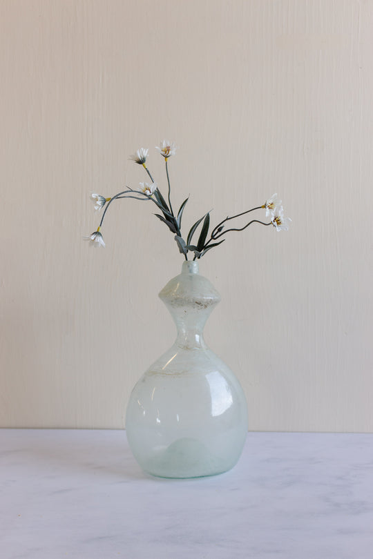 19th century blown glass lamb feeding bottle
