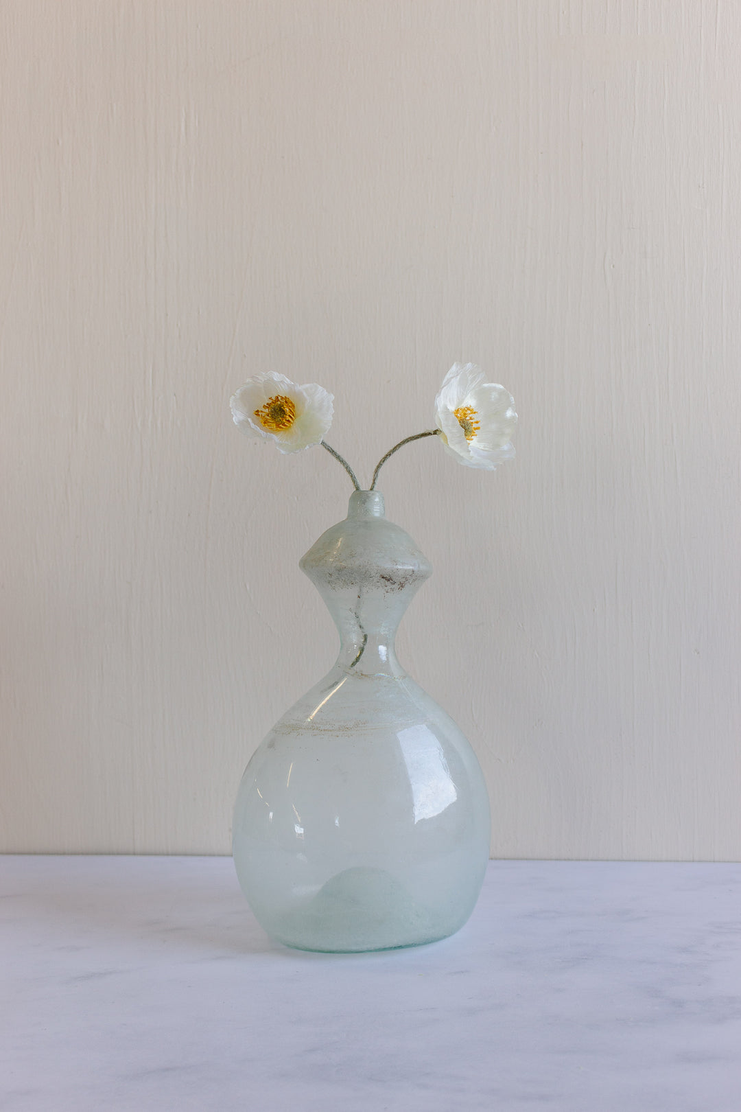 19th century blown glass lamb feeding bottle