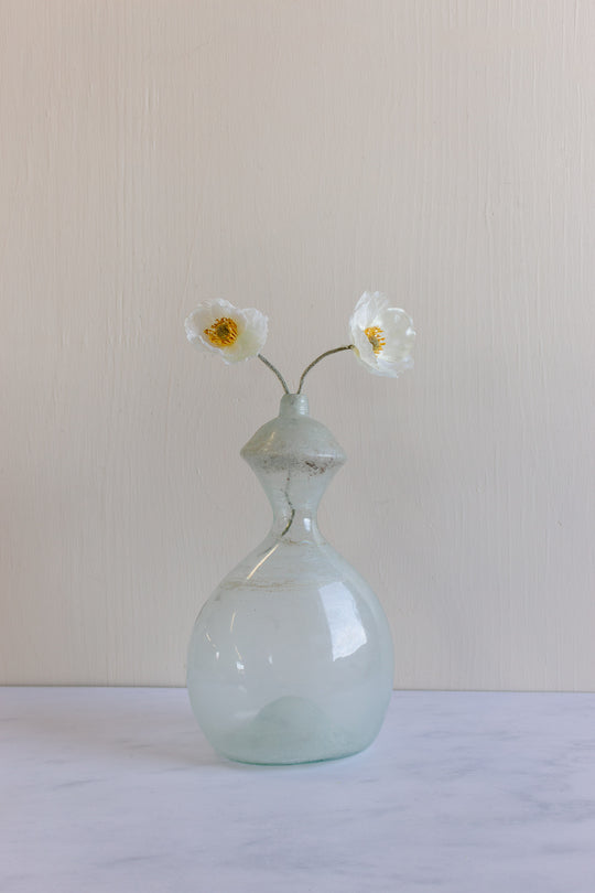 19th century blown glass lamb feeding bottle