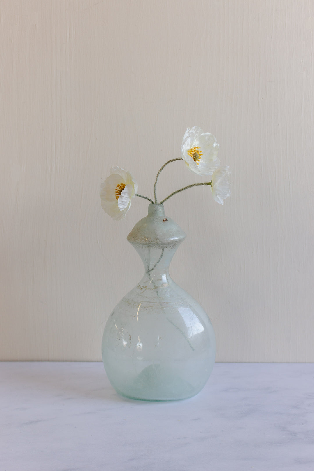 19th century blown glass lamb feeding bottle