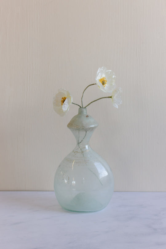 19th century blown glass lamb feeding bottle