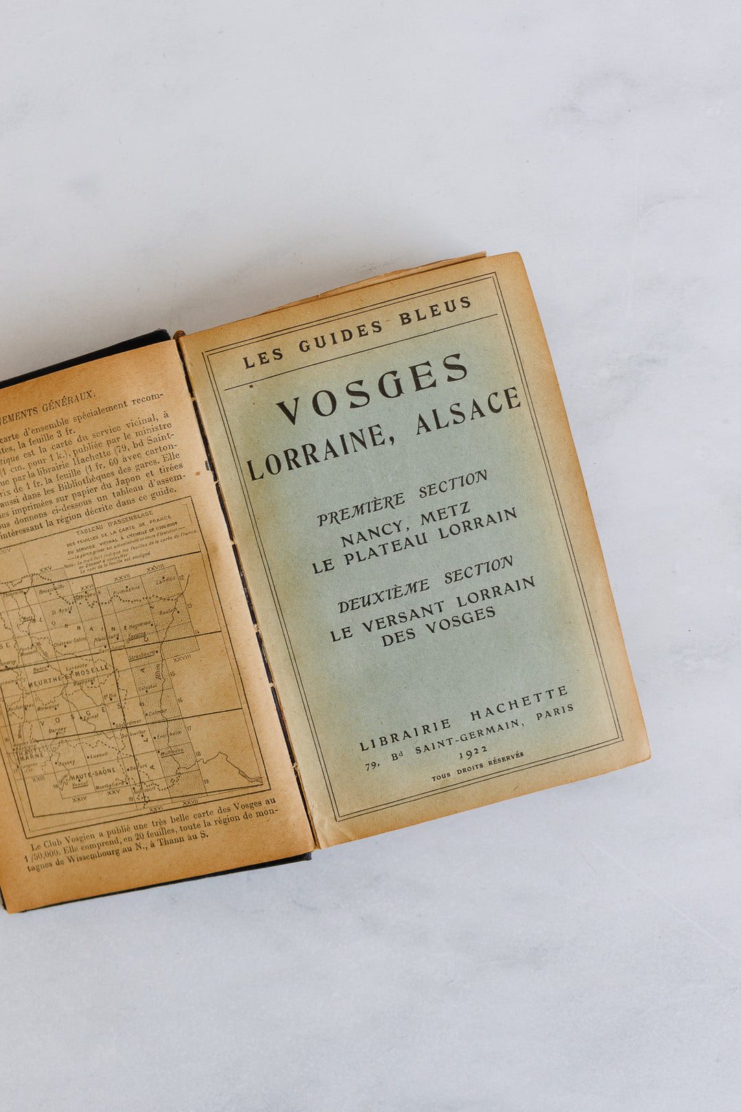 antique and vintage French travel guide book