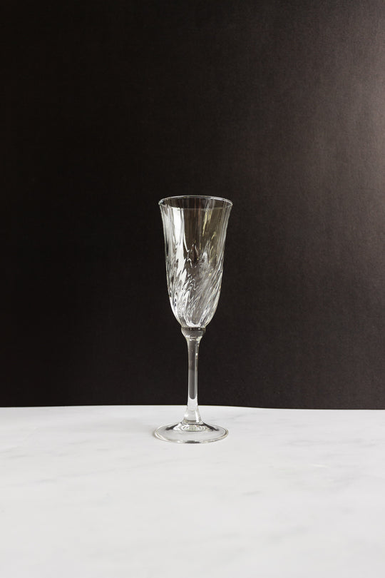 vintage French champagne flutes, set of four