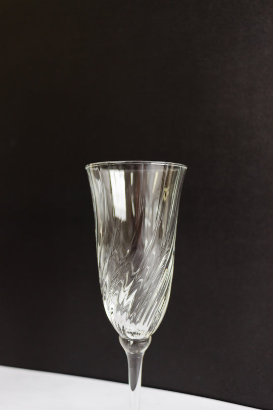 vintage French champagne flutes, set of four