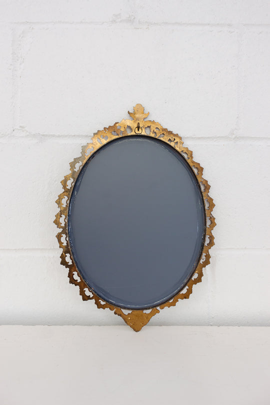 vintage Italian gilt metal ornate mirror