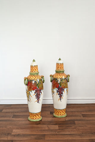pair of Italian urns "ceramiche cosmolena"
