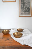 set of 3 vintage french brass catch alls