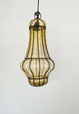 vintage murano hand blown caged pendant lights
