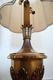 pair of vintage brass lamps from Belgium