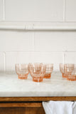 vintage french pink liqueur glasses i