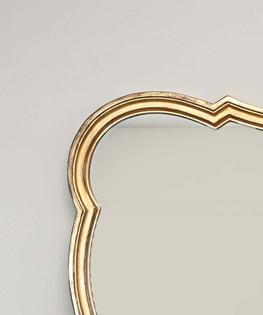 vintage wood frame gilt mirror