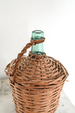 French wicker wrapped demijohns