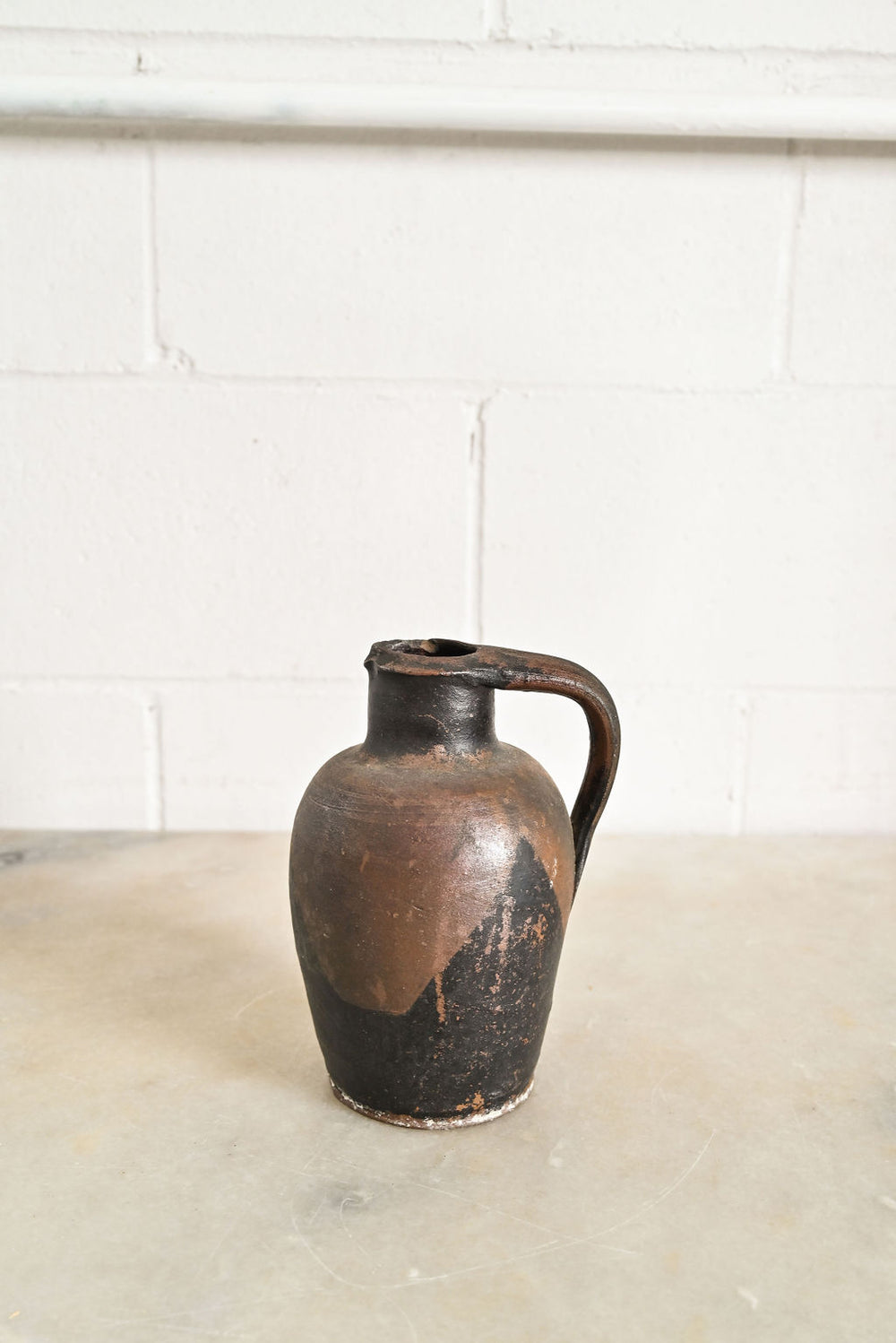 vintage french stoneware pitcher