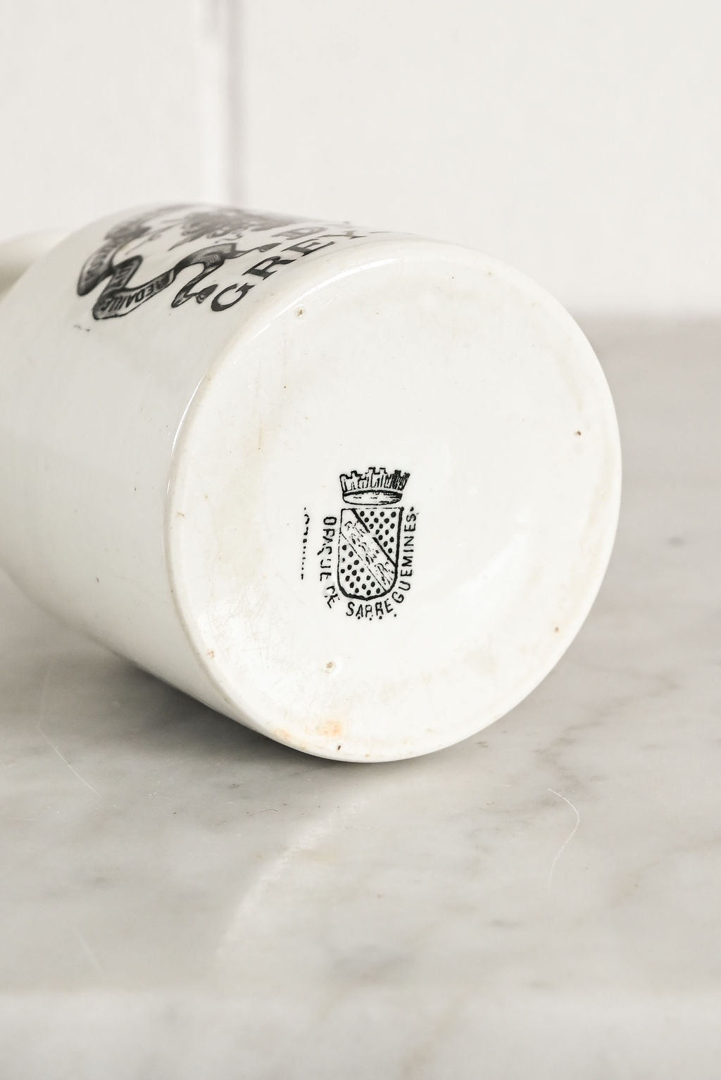 vintage french dijon grey-poupon jar, small