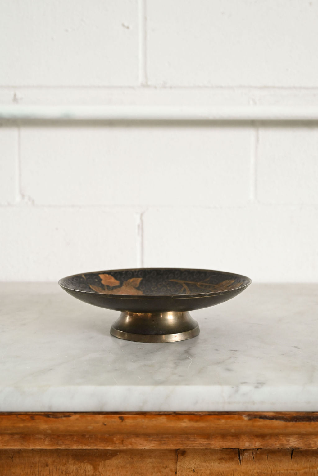 vintage French cloisonne footed bowl i