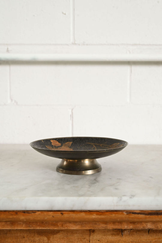 vintage French cloisonne footed bowl i