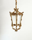 vintage brass hanging light fixture