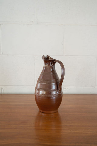 vintage french stoneware pitcher