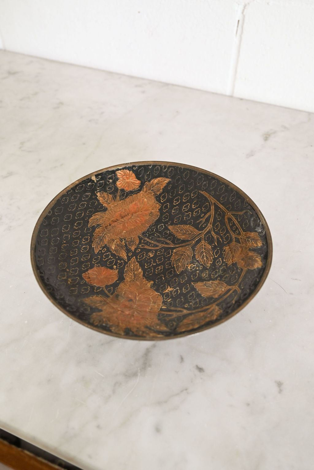 vintage French cloisonne footed bowl i