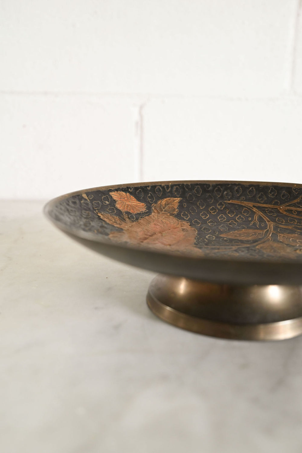 vintage French cloisonne footed bowl i