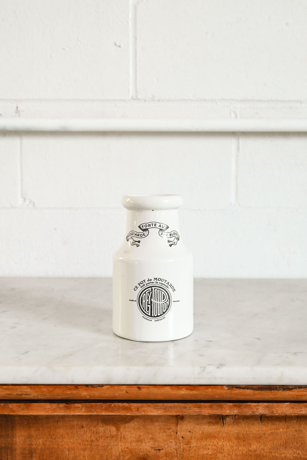 extra large vintage french dijon grey-poupon jar, large