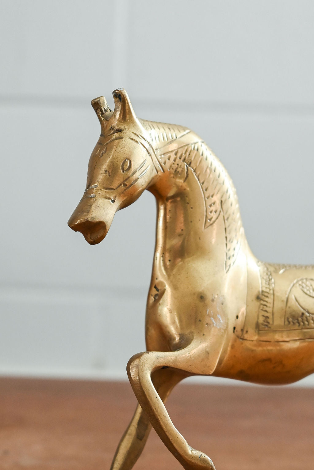 vintage french solid brass cheval