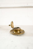 antique french brass inkwell