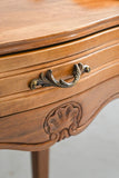 vintage French Louis XV style oak bedside table