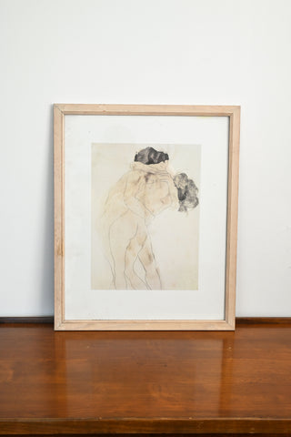 vintage offset lithograph, Rodin