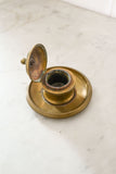antique french brass inkwell