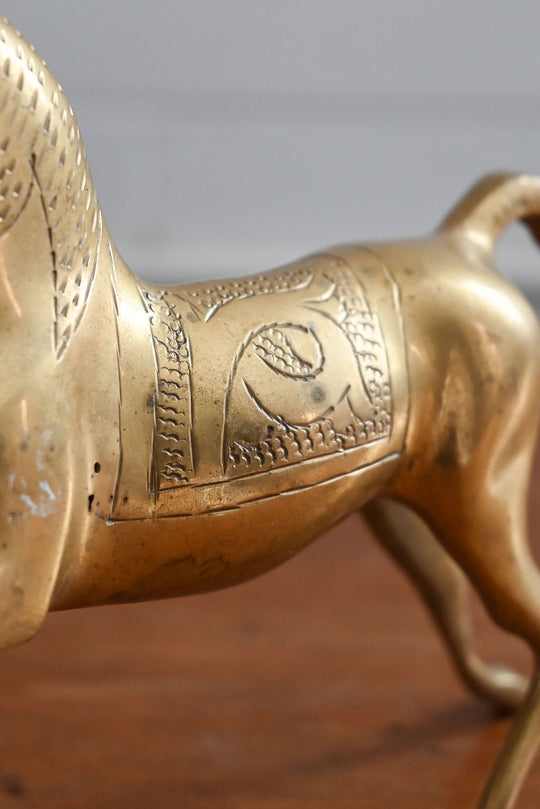 vintage french solid brass cheval