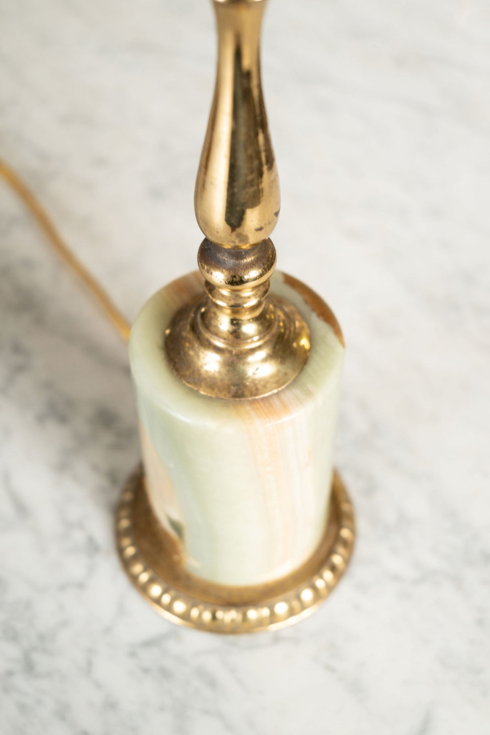 vintage french brass and onyx lamp base
