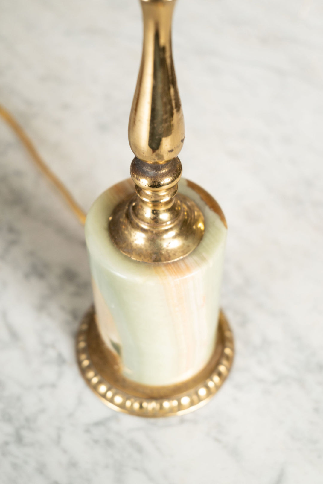 vintage french brass and onyx lamp base