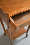 vintage French Louis XV style oak bedside table