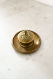 antique french brass inkwell