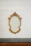 vintage french carved wood gilded mirror