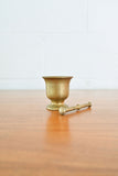 vintage french petite brass mortar and pestle