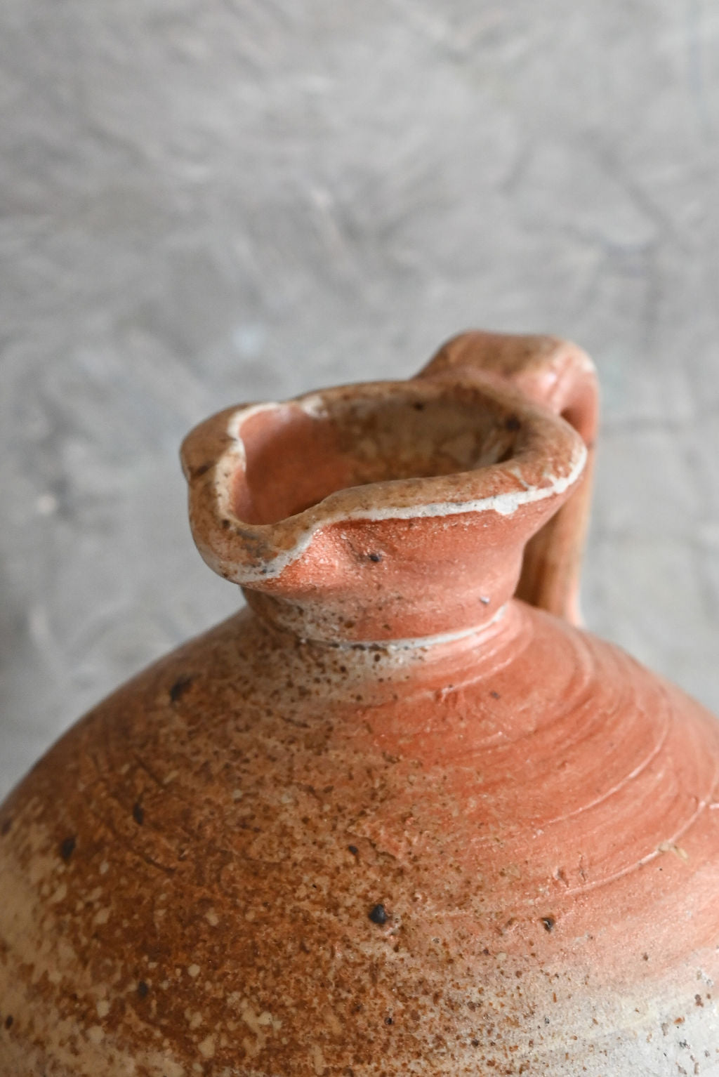 vintage french stoneware pitcher i