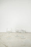 set of vintage french wine glasses